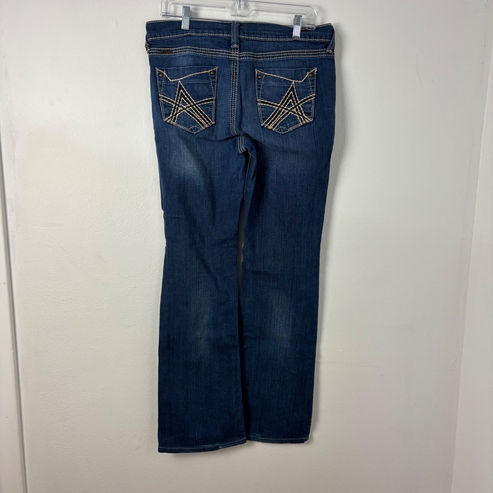 Ariat Turquoise Embroidered Boot Jeans Women 30L Western Cowgirl Stretch Rodeo